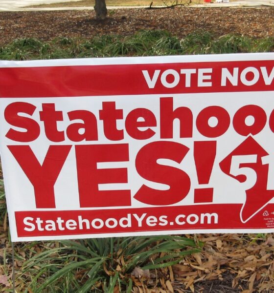 Crop Save Try Washington DC, USA-November 8, 2016: This campaign poster for District of Columbia statehood was spotted in a Northwest Washington DC neighborhood on election day. It is campaigning for full representation in congress and full control over local affairs. Right now Washington DC is a federal district which does not allow this full control.