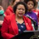 Assemblymember Mia Bonta announces the creation of the Office of Gun Violence Prevention within the California Department of Justice at a press event in San Francisco on Sept. 21, 2022 Credit: Photo by Martin do Nascimento, CalMatters