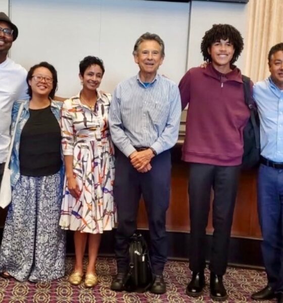 Left to right: Zac Unger, John Jones III, Charlene Wang, Janani Ramachandran, Noel Gallo, Mateo Ridge, Ken Houston and Jonathan ‘Fitness’ Jones. Photo by Carla Thomas.
