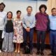Left to right: Zac Unger, John Jones III, Charlene Wang, Janani Ramachandran, Noel Gallo, Mateo Ridge, Ken Houston and Jonathan ‘Fitness’ Jones. Photo by Carla Thomas.