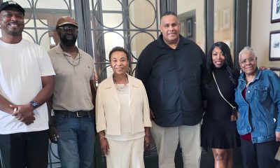 John Jones III, Jonathan Fitness Jones, Mayor Barbara Lee, Ray Bobbitt, Samantha Wise, and Cecilia Cunningham. Photo by Gay Plair Cobb