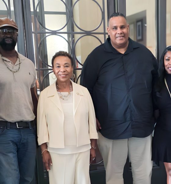 John Jones III, Jonathan Fitness Jones, Mayor Barbara Lee, Ray Bobbitt, Samantha Wise, and Cecilia Cunningham. Photo by Gay Plair Cobb