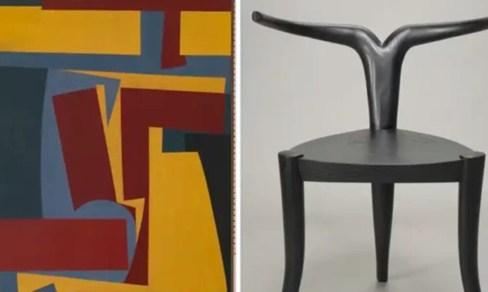 Images left to right: Mavis Pusey “Recarte” (ca. 1968), Collection of the Smithsonian National Museum of African American History and Culture, Conservation funded by a grant from the Bank of America Art Conservation Project, © Estate of Mavis Pusey. Jomo Tariku, “Nyala Chair” (2020), Collection of the Smithsonian National Museum of African American History and Culture, Design © Jomo Tariku_