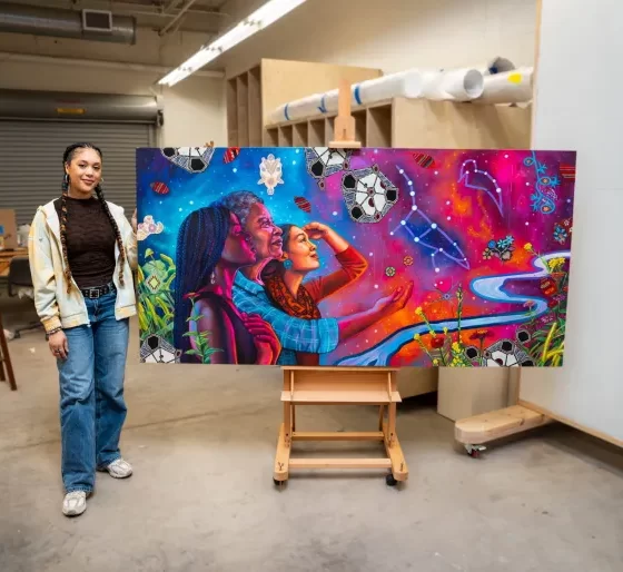New Minneapolis Mural Imagines Black and Indigenous Futures Among the Stars