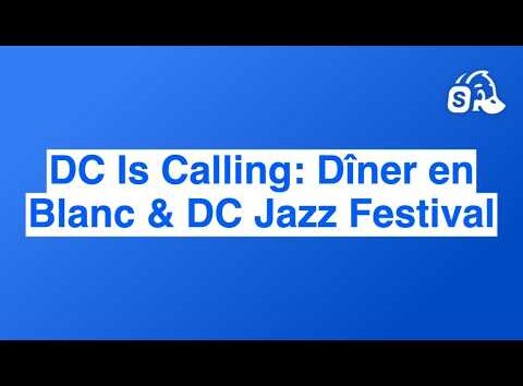 Dîner en Blanc and DC Jazz Festival attendees enjoy a vibrant outdoor dining and music experience in Washington D.C.