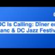Dîner en Blanc and DC Jazz Festival attendees enjoy a vibrant outdoor dining and music experience in Washington D.C.