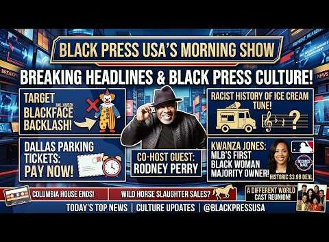 Comedian Rodney Perry discusses Blackface imagery and baseball history on BlackPressUSA TV.