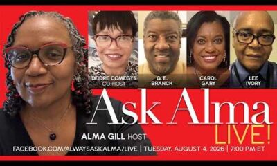 BlackPressUSATV's Ask Alma live stream on Tuesday, August 4, 2026, at 7 PM EST.