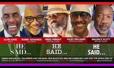 Live stream discussing aging while Black, with "The Mirror & The Mask" theme.