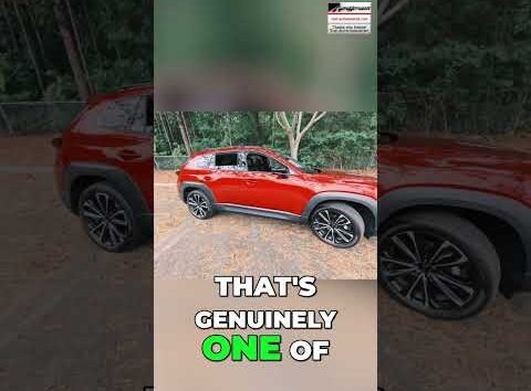 Mazda CX-50 in Soul Red with premium Plus interior, showcasing new model features