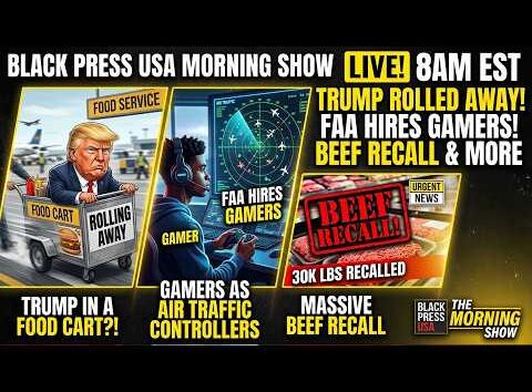 Trump at a food cart, FAA hires gamers, and beef recall alert on Black Press USA Morning Show