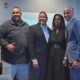 At SpringHill Suites by Marriott Oakland Airport, AASEG President Ray Bobbitt with Loop Capital Vice President Al Dinwiddie, OAACC President Cathy Adams, and Loop Capital President James “Jim” Reynolds, Jr. Photo by Carla Thomas.