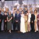 NEW YORK, NEW YORK - JULY 14: (L-R) Travis Scott, Benny Safdie, Elliot Page, Corey Hawkins, Tom Holland, Emma Thomas, Christopher Nolan, Matt Damon, Anne Hathaway, Lupita Nyong'o, Charlize Theron, John Leguizamo, Zendaya, Samantha Morton, Himesh Patel, Jon Bernthal, and Logan Marshall-Green attend the premiere of "The Odyssey" presented by Universal Pictures on July 14, 2026 in New York City. GETTY IMAGES/PHOTO BY MIKE COPPOLA/GETTY IMAGES FOR UNIVERSAL PICTURES