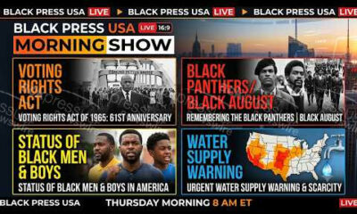 Black men's economic realities, voting rights, and national headlines in BlackPressUSA TV video.