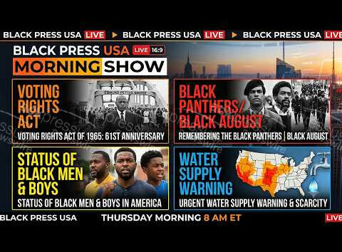 Black men's economic realities, voting rights, and national headlines in BlackPressUSA TV video.