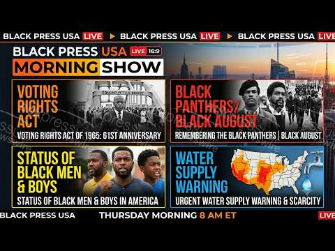Black men's economic realities, voting rights, and national headlines in BlackPressUSA TV video.