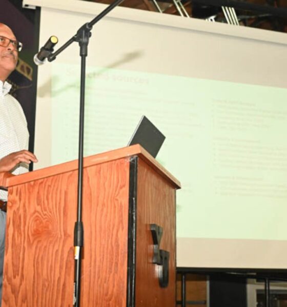 Port Commissioner and Maritime Attorney Derrick Muhammad delivers a speech at Youth Uprising in East Oakland on Saturday, July 25. Photo by Graig Brooks.