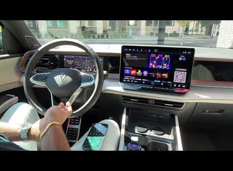 2027 Volkswagen Atlas with AirConsole games displayed on infotainment screen