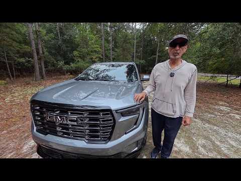 GMC Acadia Denali Ultimate front view, priced at $67,590, for review