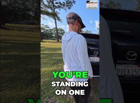 Foot-activated liftgate demonstration in a parking lot to avoid embarrassment.