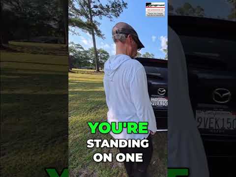Foot-activated liftgate demonstration in a parking lot to avoid embarrassment.