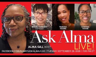 Alma live Q&A broadcast on BlackPressUSA TV, Tuesday, September 29, 2026, 7 PM EST.
