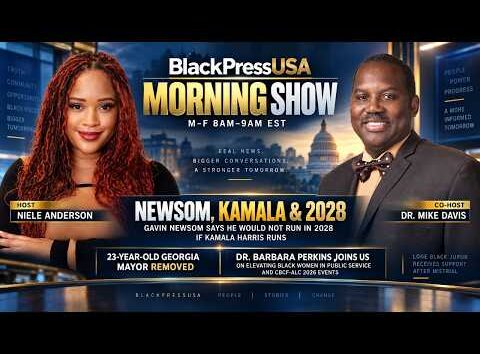 Gavin Newsom, Kamala Harris, and 2028 election political calculus on BlackPressUSA TV