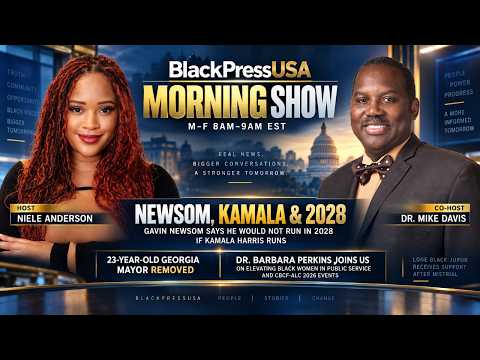 Gavin Newsom, Kamala Harris, and 2028 election political calculus on BlackPressUSA TV