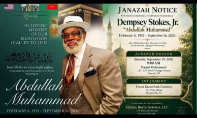 Janaza prayer for Abdullah Muhammad held live by NFN at MMN