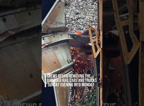Norfolk Southern train derailment in Ferguson, Missouri, near a previous wreck site.