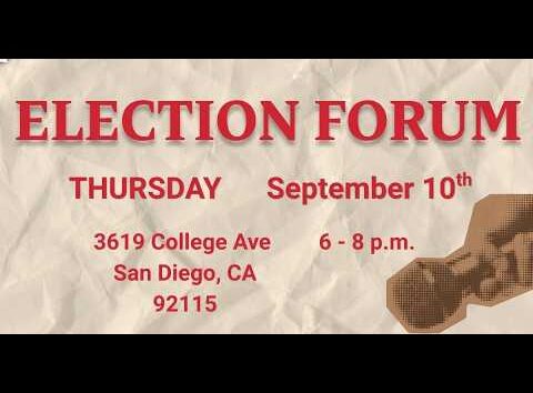 San Diego Voice & Viewpoint Election Forum panel discussion with candidates.