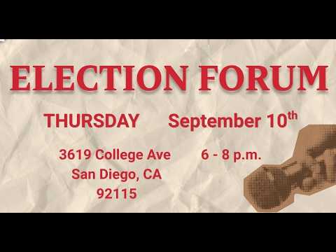 San Diego Voice & Viewpoint Election Forum panel discussion with candidates.
