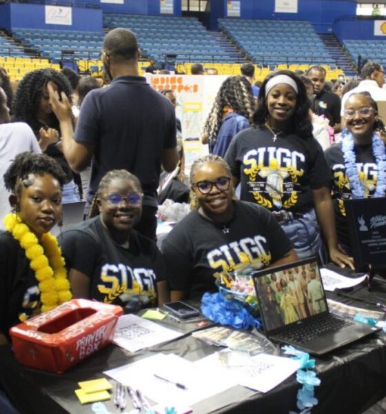 The Southern University Gospel Choir recruiting at the fall student organizational fair the Mini-Dome.