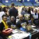 The Southern University Gospel Choir recruiting at the fall student organizational fair the Mini-Dome.