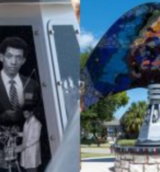 The EarthRise monument at St. Thomas the Apostle Episcopal Church in Nassau Bay, Texas, honors Black pioneers and other trailblazers whose work helped shape America’s space program.