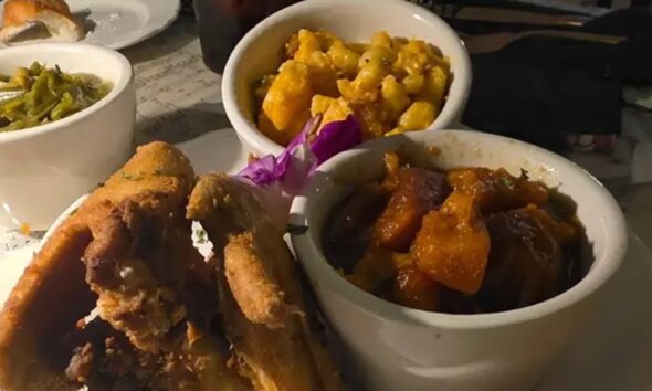 Inside one of Philadelphia’s historic Black churches, a popular brunch spot is helping revive a soup kitchen that has served the surrounding community since the 1920s. Credit: Courtesy of Tindley Tea Cafe