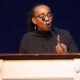 Rev. Judy Fentress-Williams speaks to the Howard community during a sermon titled “Think Small”, which aims to offer encouragement to young people to focus on their God-given assignments. (Tatiana Allen/HU News Service)