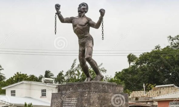 Bussa Emancipation Statue in Bridgetown, Barbados. Photo courtesy Wikimedia Commons.