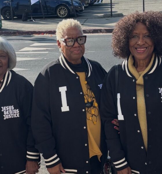 Nuna Phillips-McGee, far right, will be celebrating her 100th birthday with sisters (l. to. r.) Donna Hayes, Ida Williams, Sandra Phillips and Enis Harrison. Photo by Carol Dossman.