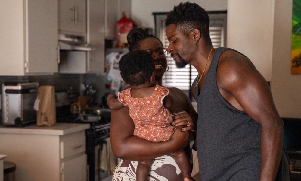 Long Beach resident Cassandra Carter approached the birth of her daughter, Nyomi (pictured), last November with anxiety after losing twins. She is pictured here with her husband.