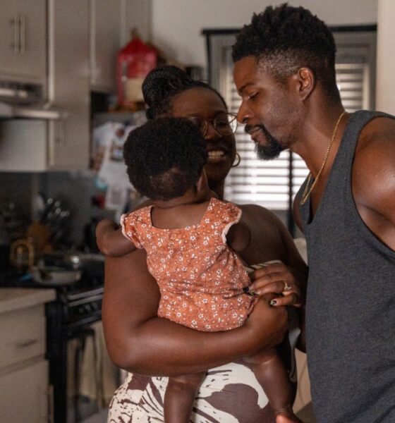 Long Beach resident Cassandra Carter approached the birth of her daughter, Nyomi (pictured), last November with anxiety after losing twins. She is pictured here with her husband.
