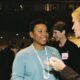 Barbara Lee greets longtime friend Gloria Steinem in undated photo. Facebook image.