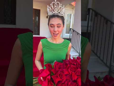 The 2027 Rose Queen posing and smiling during the official announcement ceremony held by The Bulletin Weekly.