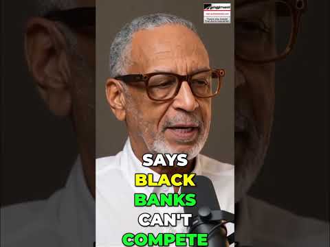 Black man in a suit discussing financial services and Black-owned banks in a YouTube short for AutoNetwork.