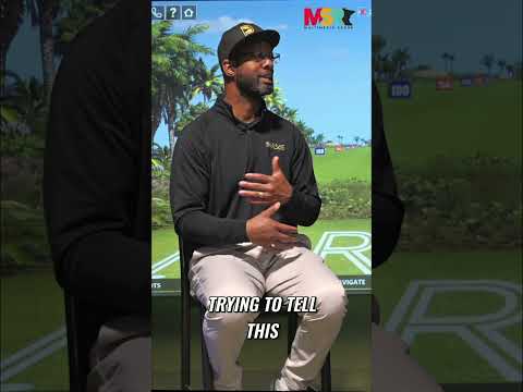 A Black entrepreneur stands on a lush Minnesota golf course holding a golf club, featuring the MSR news logo.