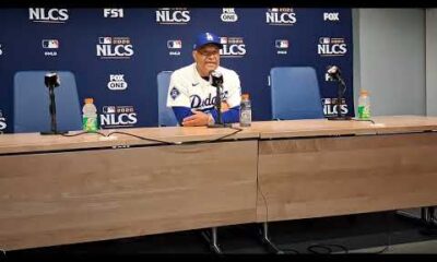 Dodgers dugout reaction after losing NLCS to Milwaukee Brewers
