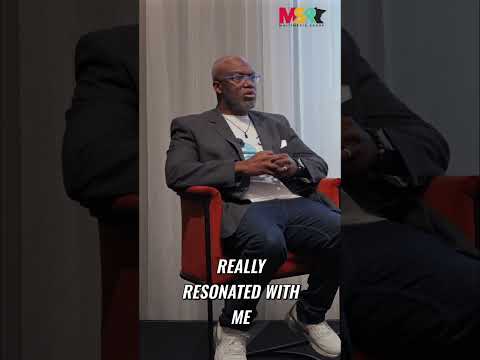 A person looking motivated and focused against a blurred background with the text Find Your Why to overcome discouragement.