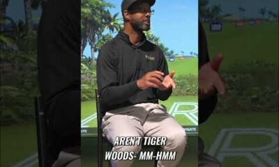 Young golfer swinging a club on a green, representing mentorship and scholarship opportunities in golf.