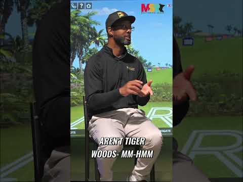 Young golfer swinging a club on a green, representing mentorship and scholarship opportunities in golf.