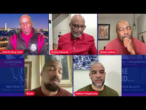 Two Black gay fathers discuss love, aging, and fatherhood in this YouTube thumbnail.